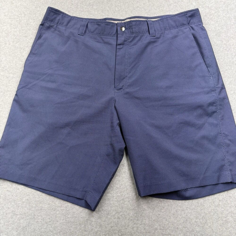 Callaway Men's Athletic Golf Shorts Blue 38W Geometric Stretch Polyester Pockets
